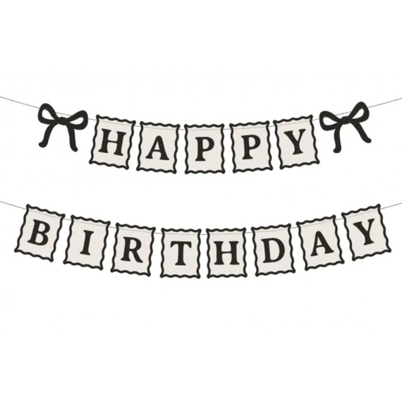 Baner Happy Birthday Kokardki, 100 cm