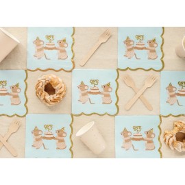 Serwetki One Myszki, 33x33 cm, niebieski