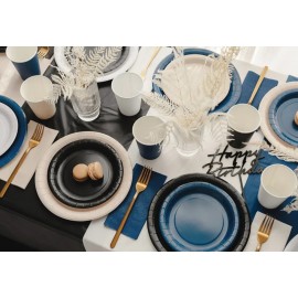 Talerzyki papierowe, czarny, 18cm