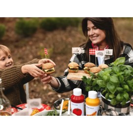 Ozdobne pikery na grilla, 15cm, mix