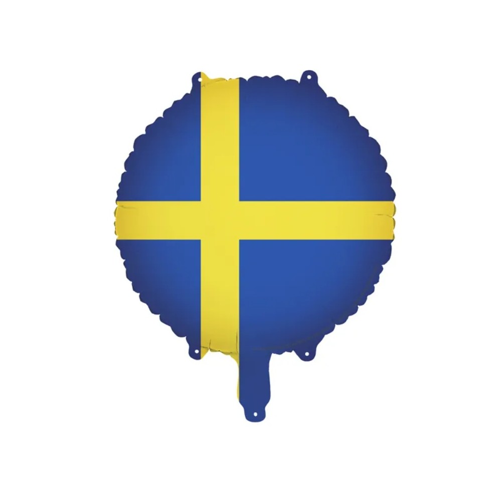 Balon foliowy Flaga Szwecji, 35 cm