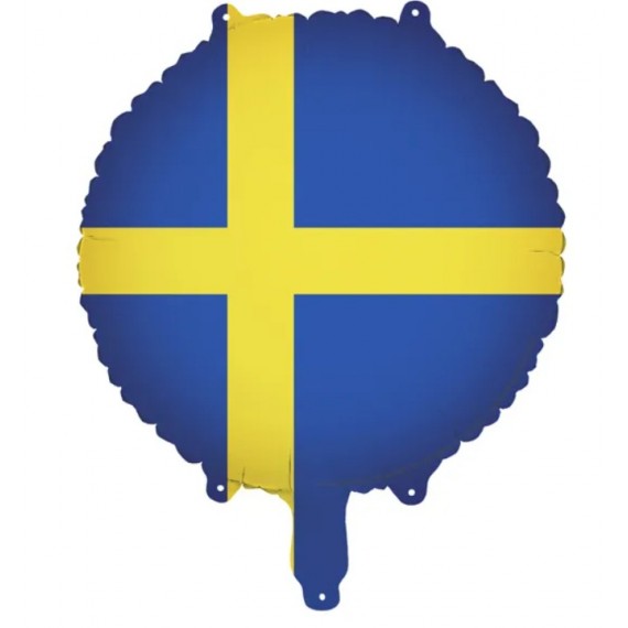 Balon foliowy Flaga Szwecji, 35 cm