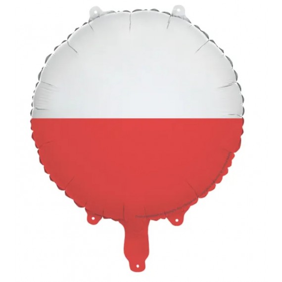 Balon foliowy Flaga Polski, 35 cm