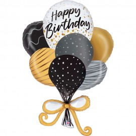 Balon foliowy 38" / 64x96x40 cm, Satin Birthday Balloons