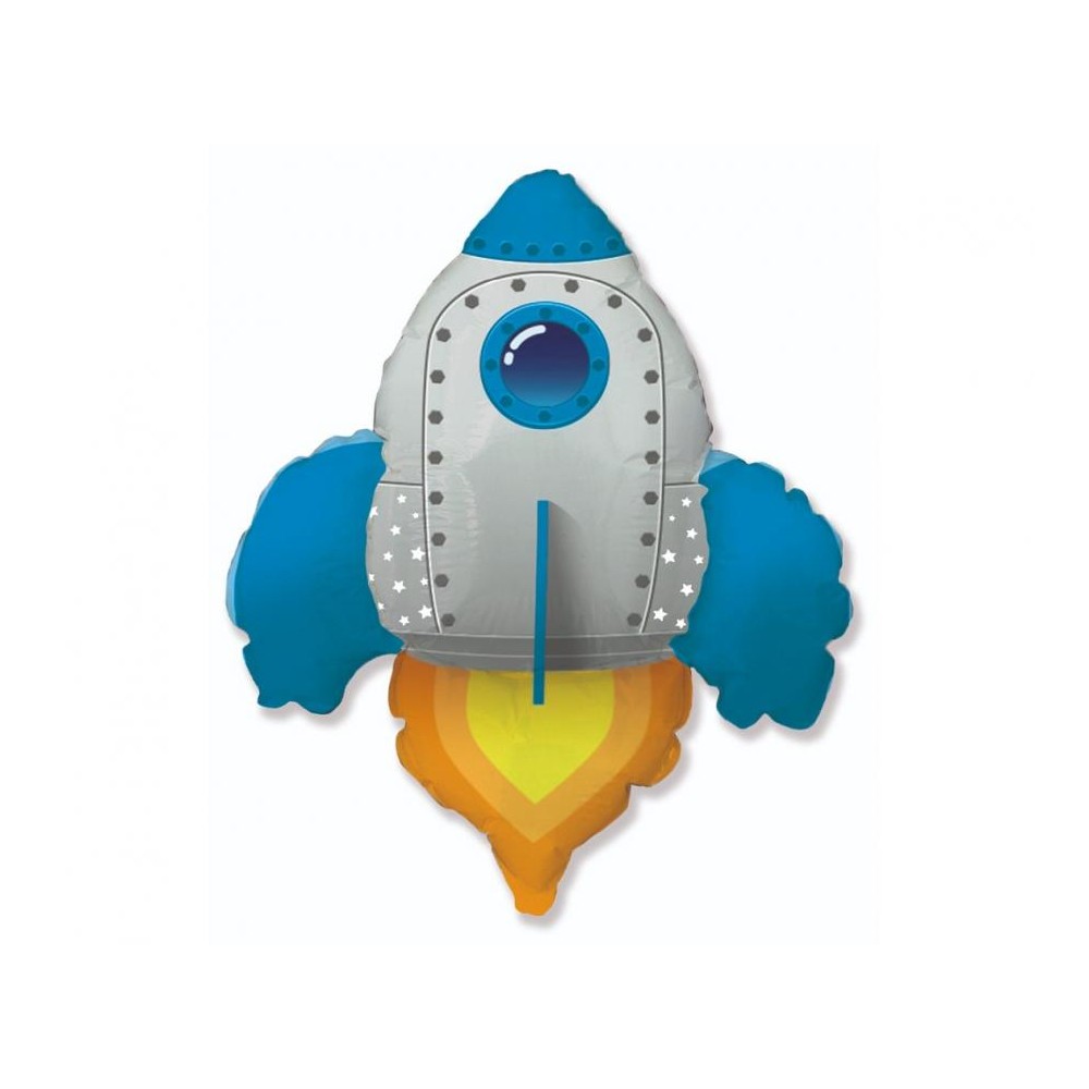 Balon foliowy 24" - Rakieta (niebieska)