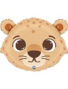 Balon foliowy 18" / 46x36 cm, Funny Cheetah Head, gepard