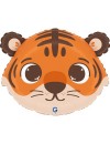 Balon foliowy 18" / 46x36 cm, Funny Tiger Head, tygrys