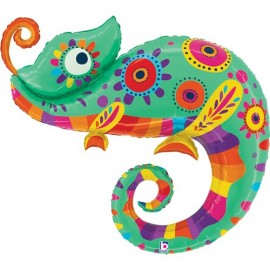 Balon foliowy 39'', Festive Chameleon, kameleon 99cm