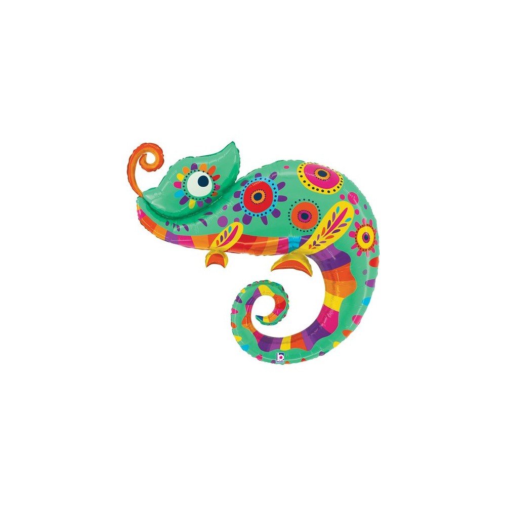 Balon foliowy 39'', Festive Chameleon, kameleon 99cm