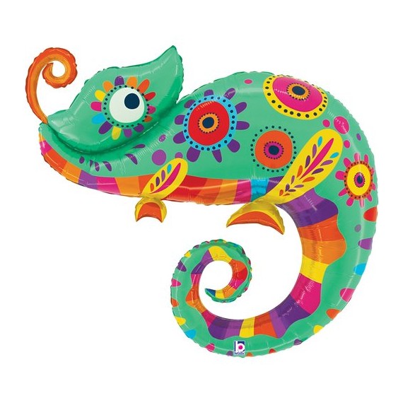 Balon foliowy 39'', Festive Chameleon, kameleon 99cm