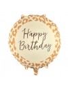 Balon foliowy pastylka ''Happy Birthday'' w cętki, 35x35 cm