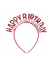 Opaska Happy Birthday 18x18 cm, różowy