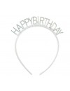 Opaska Happy Birthday 14x15.5 cm, srebrny
