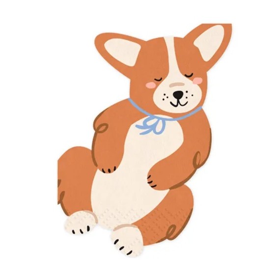 Serwetki Corgi, 11x15 cm