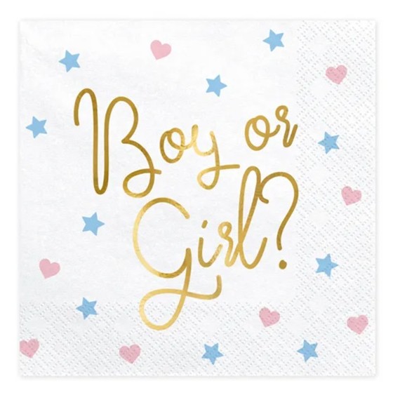 Serwetki - Boy or Girl?, 33x33cm