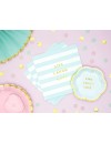 Serwetki Yummy - Live Laugh Love, jasny niebieski, 33x33cm