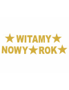Girlanda brokatowa "Witamy nowy rok", złota, 390x22 cm