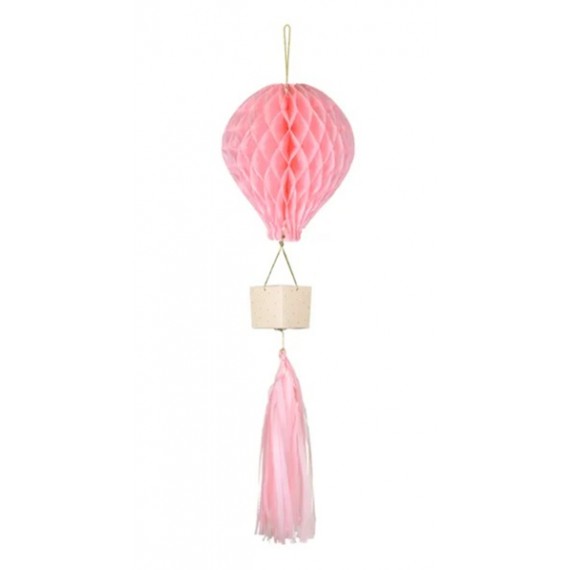 Dekoracja bibułowa Balon, różowy