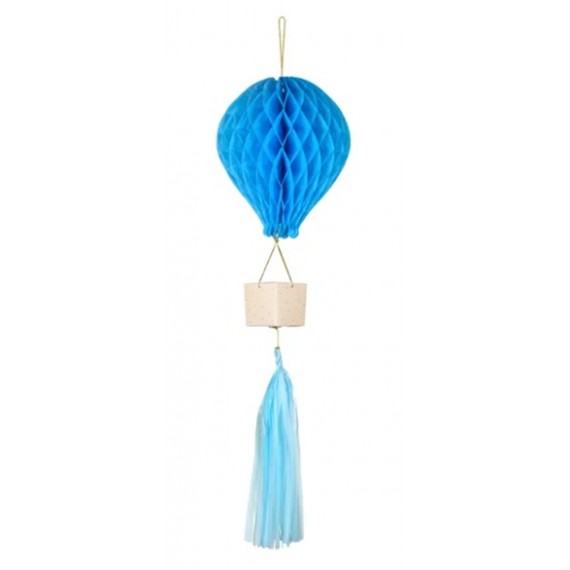 Dekoracja bibułowa Balon, niebieski