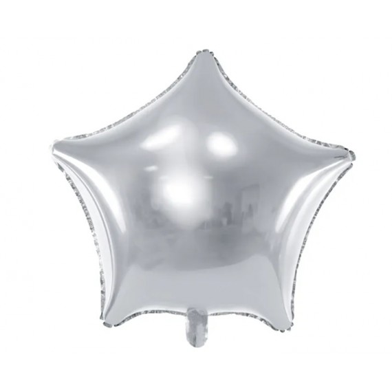 Balon foliowy Gwiazdka, 70cm, srebrny