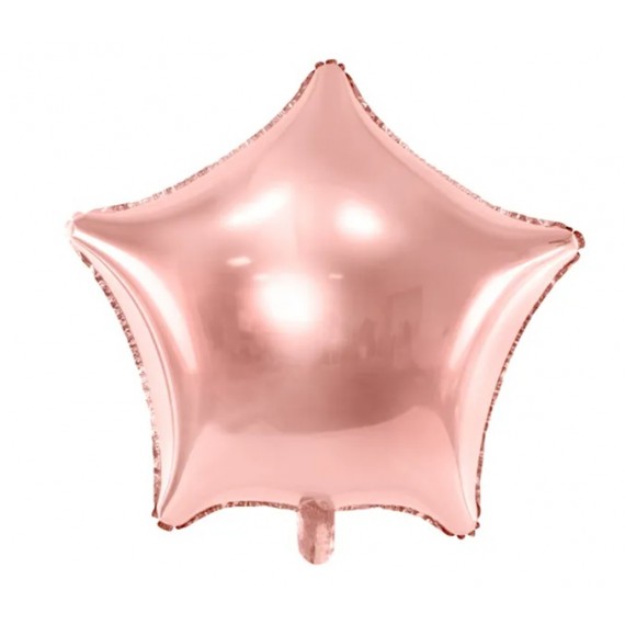 Balon foliowy Gwiazdka, 70cm, różowe złoto