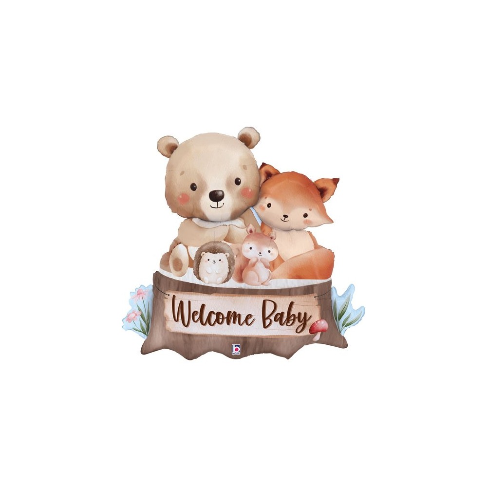 Balon Foliowy Woodland Welcome Baby 86 cm