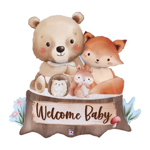 Balon Foliowy Woodland Welcome Baby 86 cm