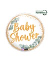 Balon foliowy okrągły Baby shower eukaliptus 18''