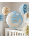 Balon foliowy okrągły ''Welcome Baby'', jasnoniebieski 18''