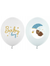 Balon lateksowy 30 cm, Baby Boy, mix niebieski