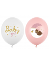 Balon lateksowy 30 cm, Baby Girl, mix różowy