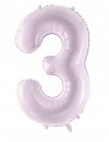 Balon foliowy Cyfra ''3'', 72cm, fiolet