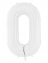 Balon foliowy Cyfra ''0'', 86 cm, biały