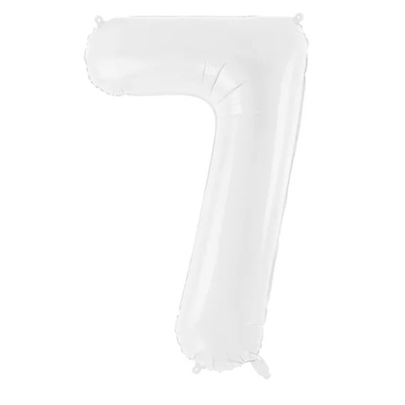 Balon foliowy Cyfra ''7'', 86 cm, biały