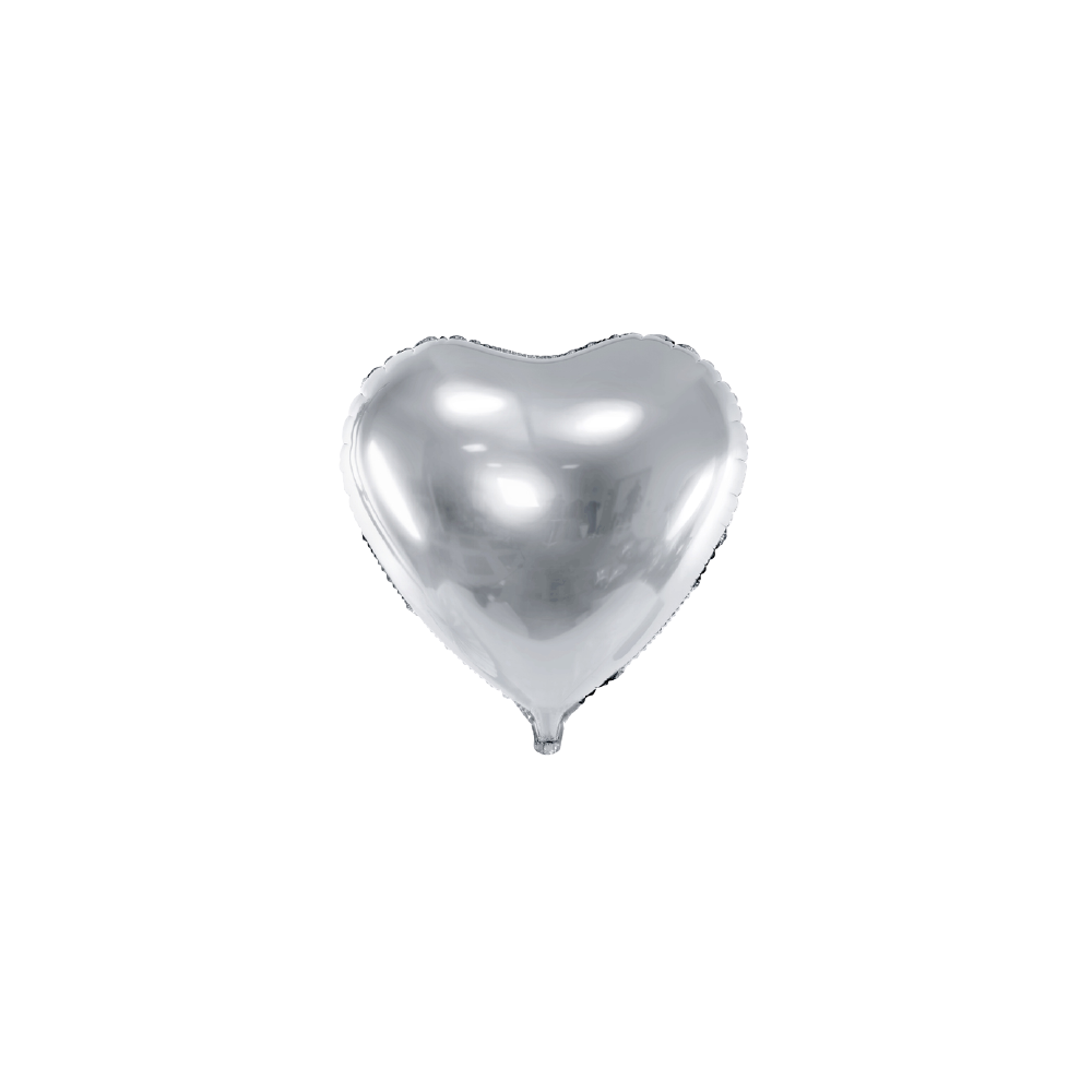Balon foliowy serce srebrne