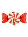 Balon foliowy Cukierek, 113x54 cm, beżowo-czerwony