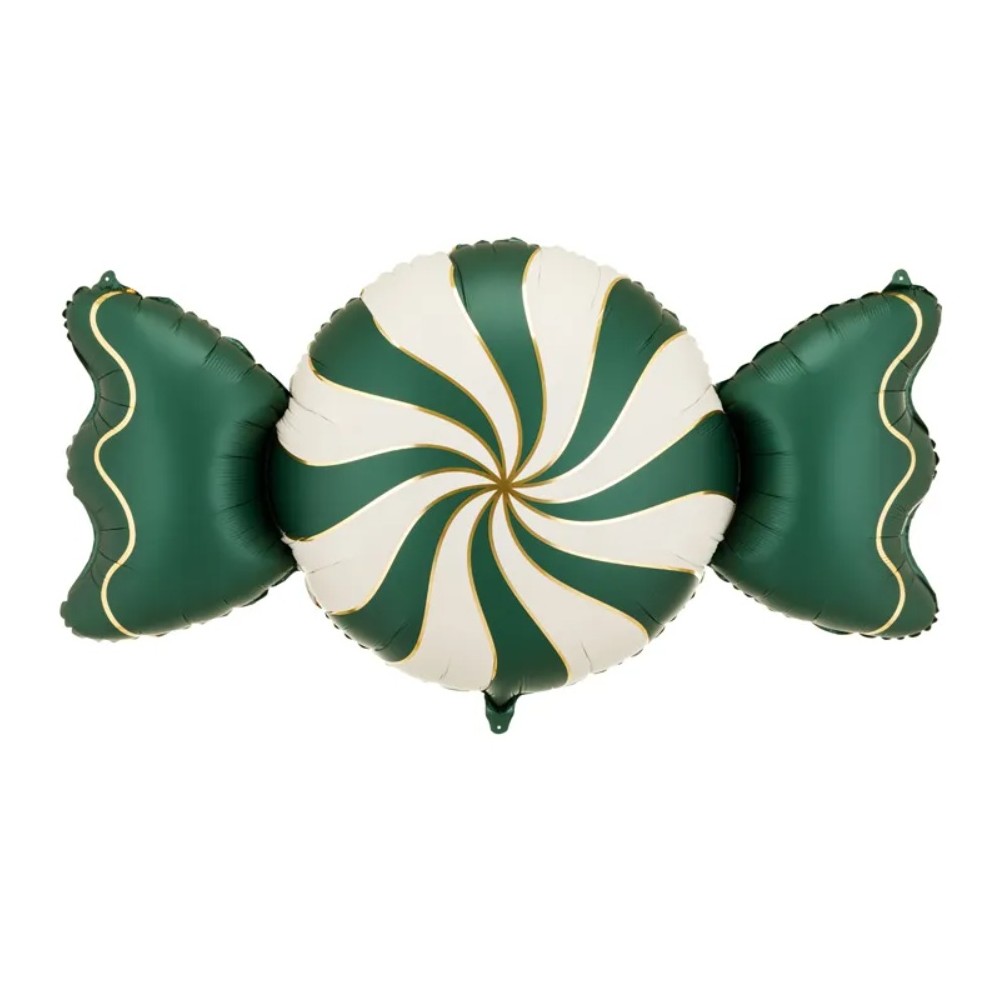 Balon foliowy Cukierek, 113x54 cm, beżowo-zielony