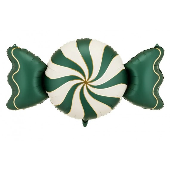 Balon foliowy Cukierek, 113x54 cm, beżowo-zielony