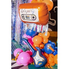 Balon foliowy Kaseta magnetofonowa, 91x58 cm, pomarańczowy