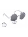 Okulary Kule disco, 16x6,5 cm, srebrny