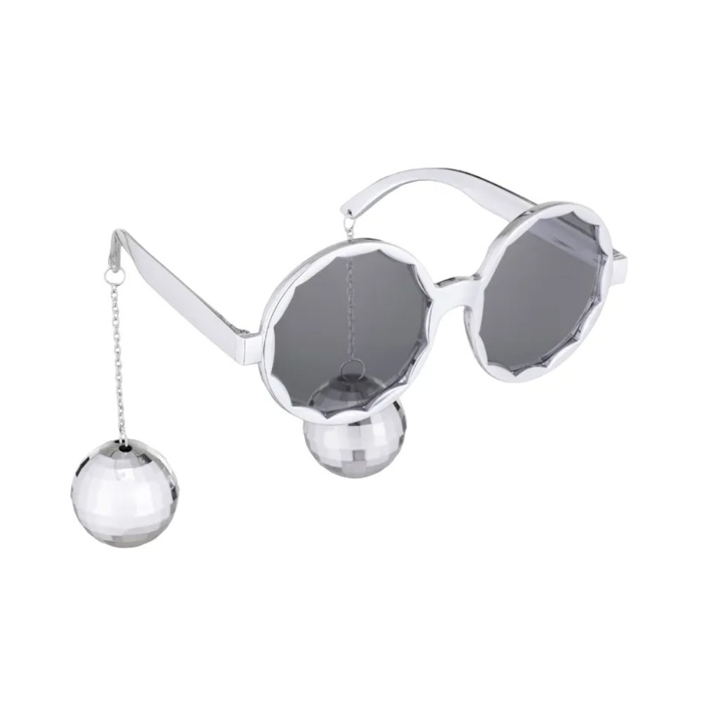 Okulary Kule disco, 16x6,5 cm, srebrny
