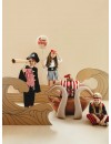 Balon foliowy Happy Birthday Piraci, 35 cm, beżowy