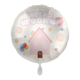 Balon foliowy 18'' (43 cm), Witaj w domu różowy