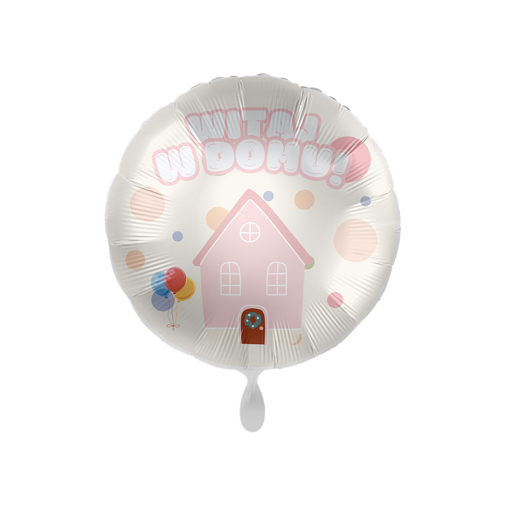 Balon foliowy 18'' (43 cm), Witaj w domu różowy