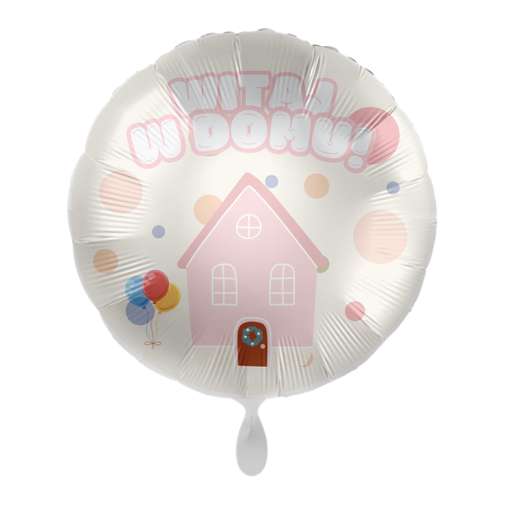Balon foliowy 18'' (43 cm), Witaj w domu różowy