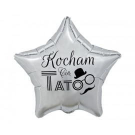Balon foliowy Kocham Cię Tato (srebrny)