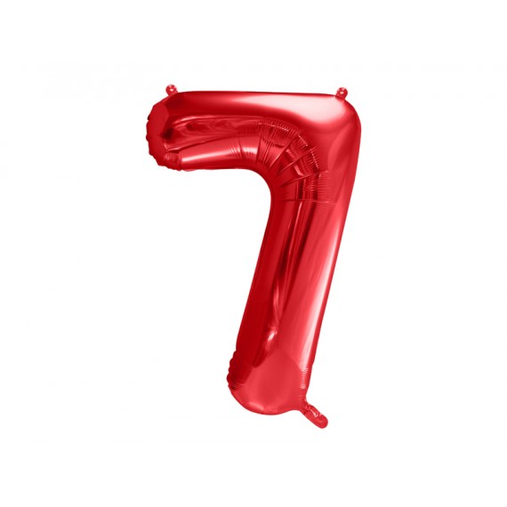 Balon foliowy Cyfra ''7'', 86cm czerwony