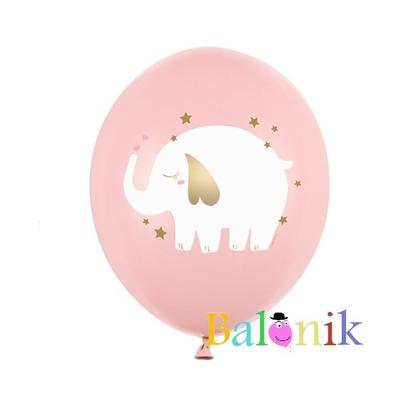 Balon lateksowy różowy słonik