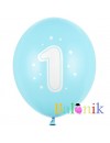 Balon lateksowy niebieski cyfra 1