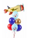 Balon lateksowy niebieski samolot